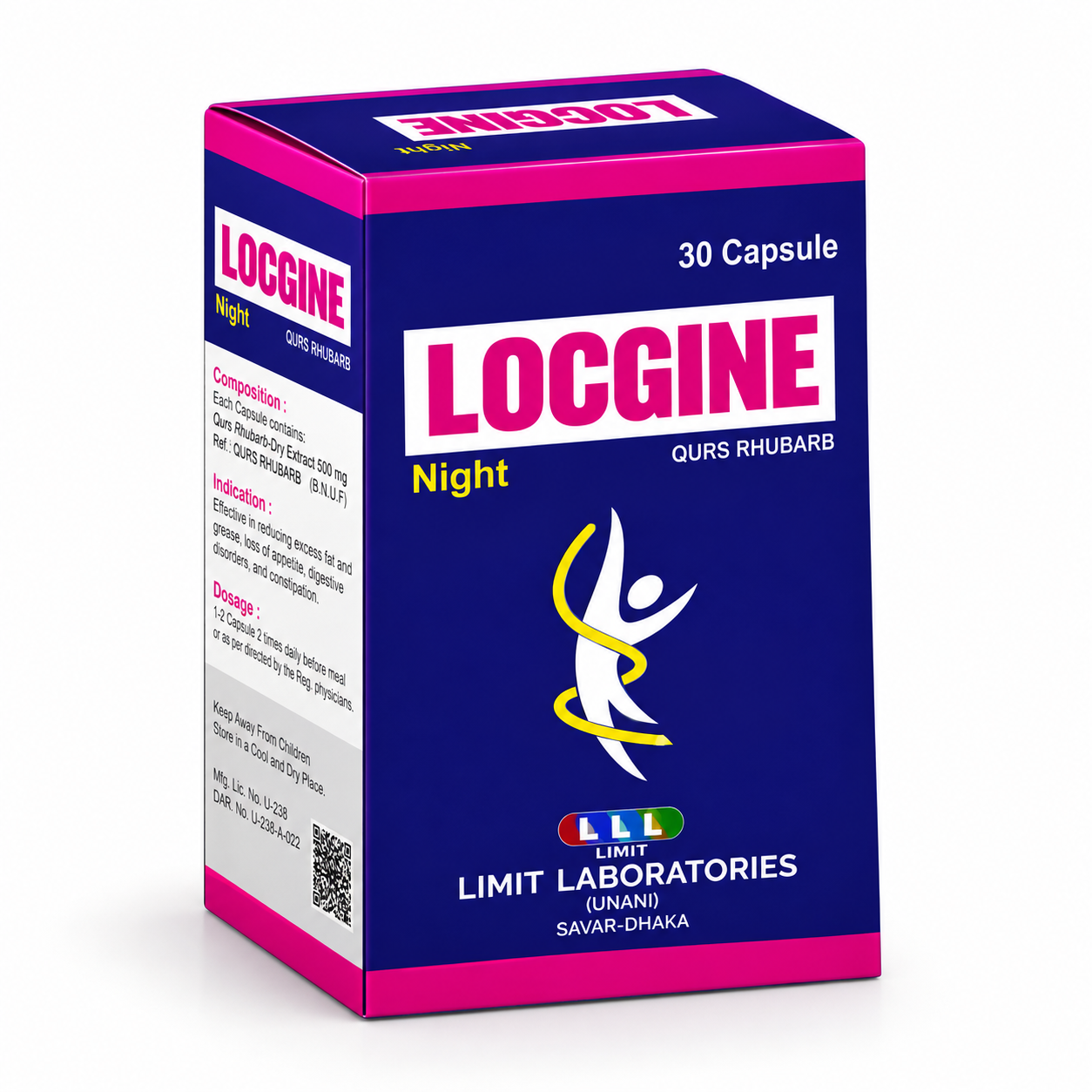 LOCGINE – Qurs Rhubarb Dry Extract 500 mg Capsule | 30 Capsules (Copy)